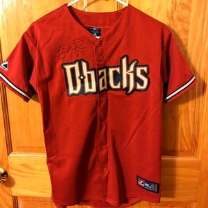 Arizona Dbacks Autographed Red Jersey